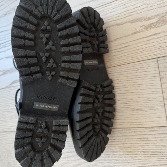 Vince Water Repellent Leather Lace Up Boots - Picture 8 of 8